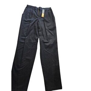 NWT Lee Woman Relaxed Fix Black Plain Front Casual Regular Pants Size 6 Medium